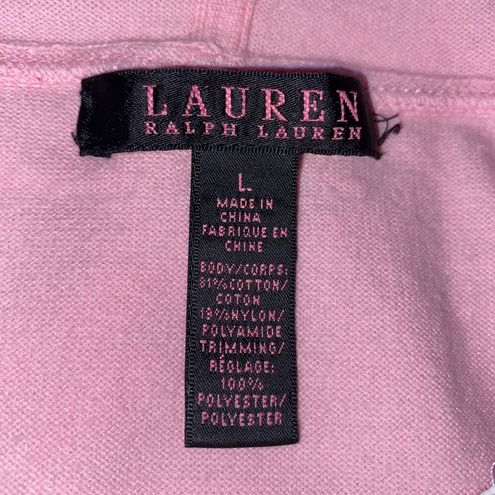 Lauren Ralph Lauren Pull over hoodie pink sweater with Kangaroo pocket - Picture 2 of 6